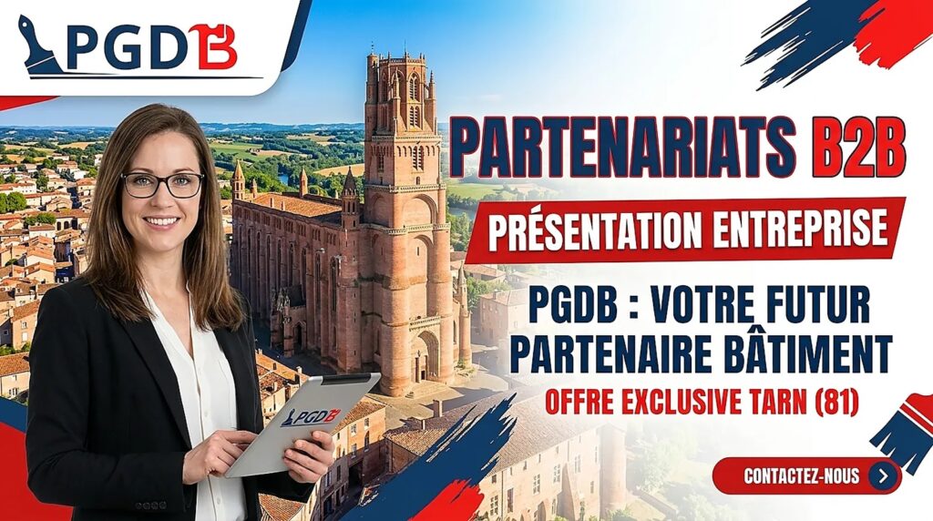 Miniature de la vidéo YouTube de présentation B2B de Peinture Générale du Bâtiment (PGDB), proposant des partenariats aux professionnels dans le Tarn (81)